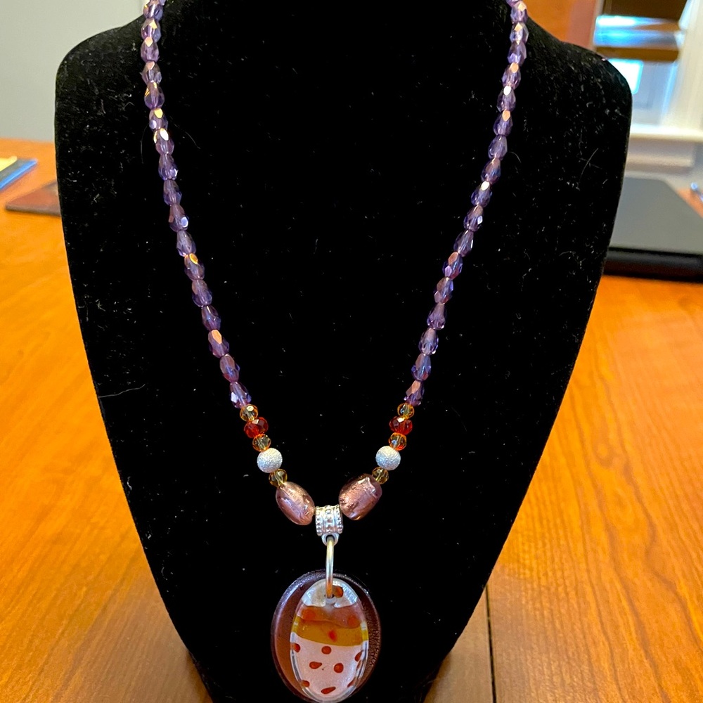 Handcrafted beaded necklace